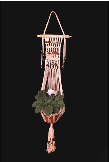 Karadeniz Teknik Üniversitesi - El Sanatları Bölümü Makrome Çiçeklik Sarkaç